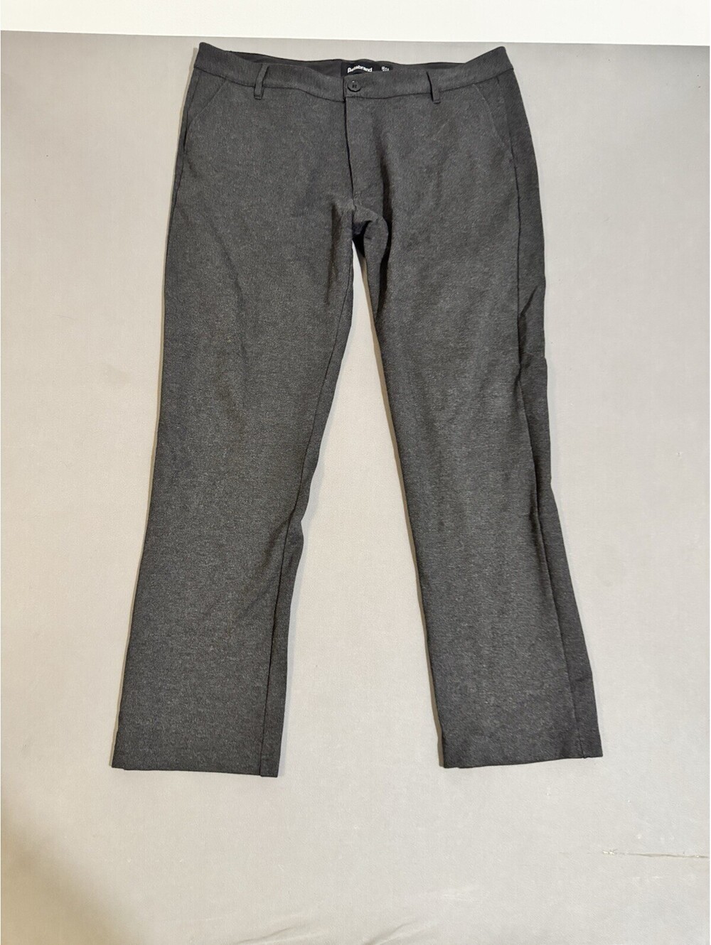 Betabrand Mens Dress Pant Sweatpants Charcoal Gray Heathered 36x30 1357-CH
